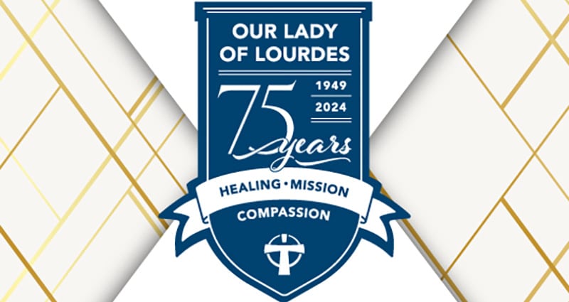 Our Lady of Lourdes 75th Anniversary Crest