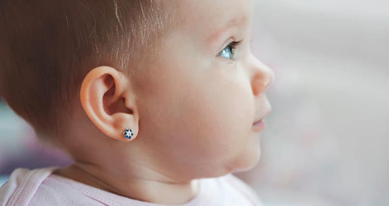 infant pierced ears
