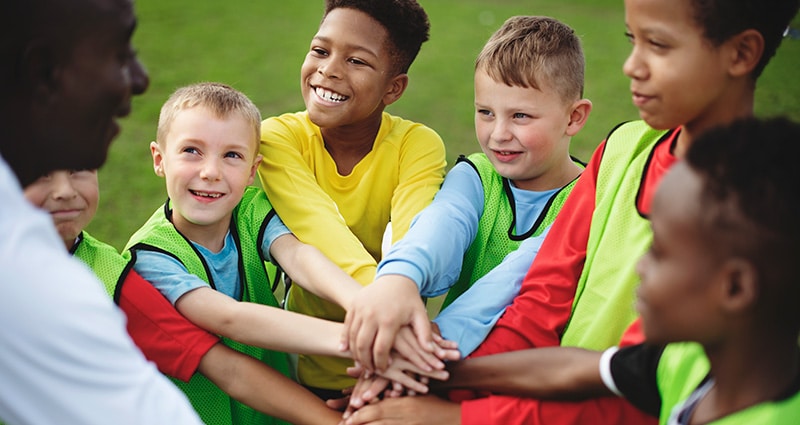 sports team huddle