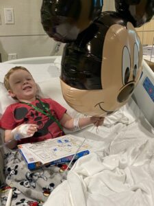 Corbin with his Mickey Mouse balloon