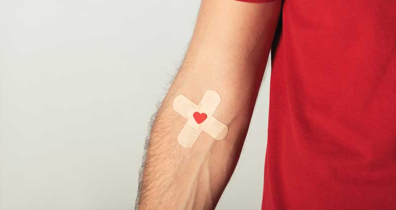 blood donation bandage
