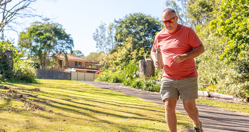 man exercising outdoors