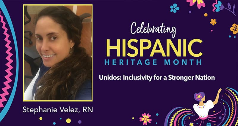 hispanic heritage month banner artwork featuring Stephanie Velez