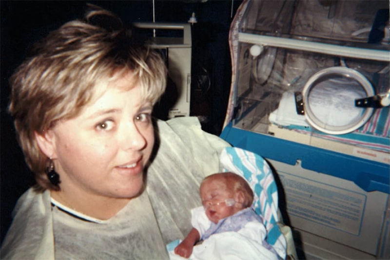 Hope as a baby in the NICU